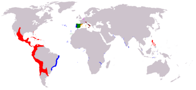 Philip II's realms in 1598