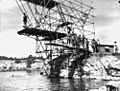 StateLibQld 1 200227 Woman diving into the Morningside Quarry, Brisbane, 1949