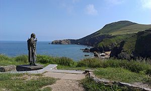 Statue of St Carannog