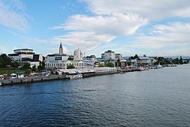 Panoramic view of Valdivia from Pedro de Valdivia Bridge