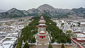 Zhaoling mausoleum after snow