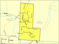 Detailed map of Laurelville