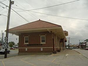 City Municipal Building in Eminence, once a railroad depot