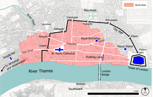 Great fire of london map