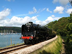 Kingswear 71000 beside the River Dart