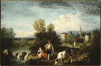 Landscape with Figures and Stream