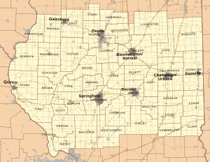 Map of Central Illinois