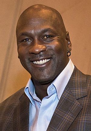 Michael Jordan smiling at the camera