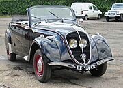 Peugeot 202 2-door cabriolet outside the museum workshop at Sochaux 02