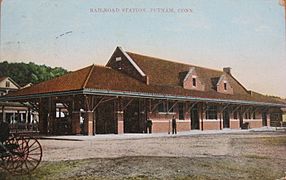 PostcardPutnamCTRailroadStation1914