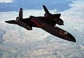 SR-71A in flight near Beale AFB 1988