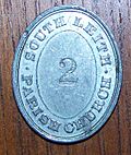 South Leith communion token obverse