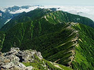 Tsubakurodake from Otenshodake 2002-8-22