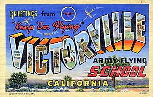 Victorvile AAF postcard