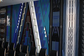 Wall of marae, Te Papa