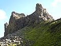 "The Prison" rock formation in Quiraing, Isle of Skye