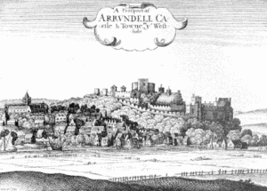 Arundel Castle and town 1644