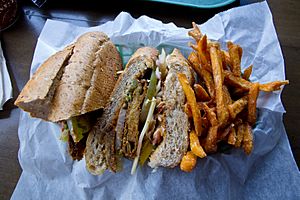 Fried Green Tomato Sandwich, Hungry Bear Restaurant 2011