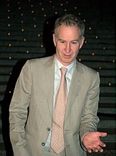 John McEnroe demonstrating his swing