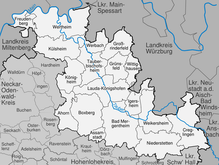 Karte Main-Tauber-Kreis