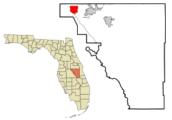 Location in Osceola County and the state of Florida