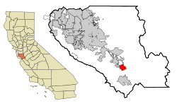 Location in Santa Clara County and the state of California