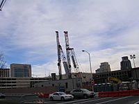 The Towers on Capitol Mall construction site, Sacramento.JPG