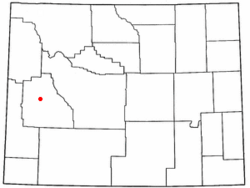 Location of Daniel, Wyoming