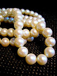 White pearl necklace