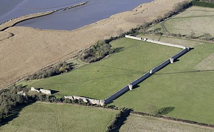 Burgh Castle aerial, 2015