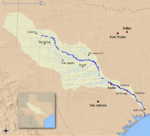 Map of the Colorado River and associated watershed