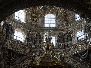 Decoration details in Santo domingo (Puebla)