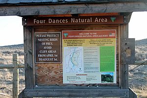 Four Dances Nature Area Sign