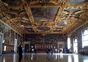 Interno della Sala del Maggior Consiglio - Palazzo Ducale, Venezia