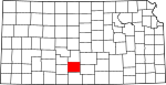 State map highlighting Pratt County