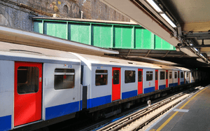 Sloan Square Tube Station London and Westbourne river