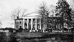 1890 photo of Calvert Hall on the grounds of St. Mary's Female Seminary