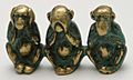 Three wise monkeys figure