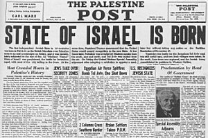 19480516 PalestinePost Israel is born