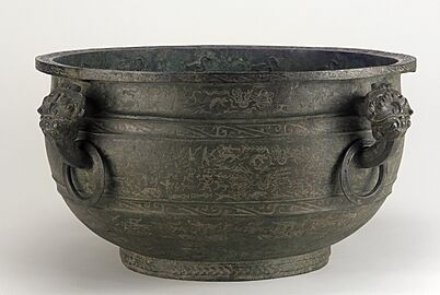 Basin (jian) with narrative scenes