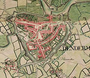 Dendermonde, Belgium ; Ferraris Map