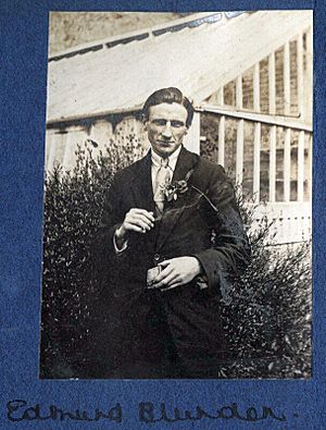 Edmund Blunden by Lady Ottoline Morrell vintage snapshot print, 1920