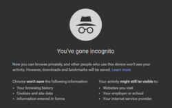 Google Chrome Incognito