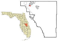 Location in Osceola County and the state of Florida