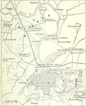 Pune Poona 1911 map