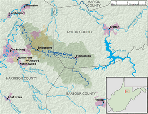 Simpson Creek WV map.png