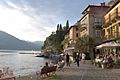 Varenna Italy, waterfront at sunset