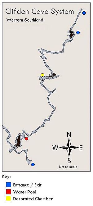 Clifden Caves Map