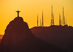 Corcovado sunset silhouette