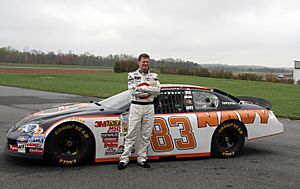 Dale Earnhardt Jr with Nationwide Series No 83 car